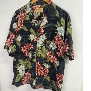 Havana Jack's | 100% Silk Button Up Tropical Short Sleeve | Size‎ XLarge